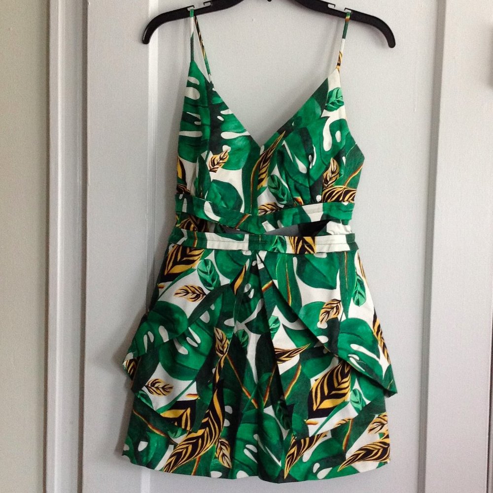 Farm Rio Max Amazonia Cutout Mini Dress - Picture 2 of 13